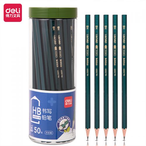 得力(deli)50支HB鉛筆 六角桿學生繪圖鉛筆 書寫鉛筆 開學禮物33413-HB