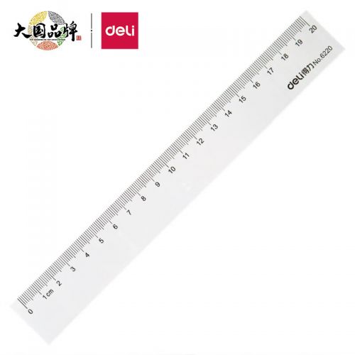 得力(deli)20cm辦公通用直尺 測量繪圖尺子 辦公用品 6220