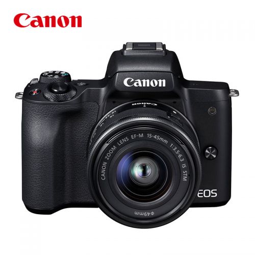 佳能（Canon）EOS M50 Mark II M50二代 微單數(shù)碼相機 黑色15-45標準變焦鏡頭套裝（約2410萬像素/眼部追焦）