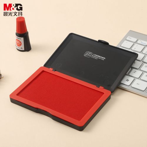 晨光(M&G)文具125*87mm自鎖方形中號秒干印臺印泥 財務(wù)專用 辦公用品 紅色單個裝AYZ975F1