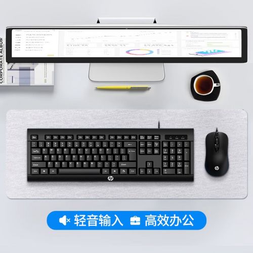 惠普（HP） 鍵盤 有線靜輕音商務(wù)辦公防水舒適 KM100【經(jīng)典辦公單鍵盤】