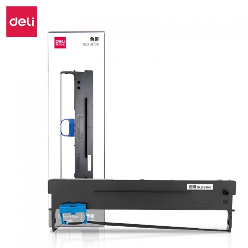 得力(deli)DLS-610K大容量針式打印機(jī)黑色色帶 16米帶芯(適用DB-618K,DB-610K,DB-615K,DL-910K,DL-920K)