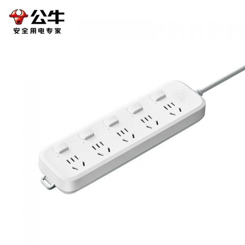 公牛（BULL）插座 B5系列/帶兒童保護(hù)門新國標(biāo)插排/拖線板/接線板B5063 【6位五孔/分控1.8米】 全長1.8米