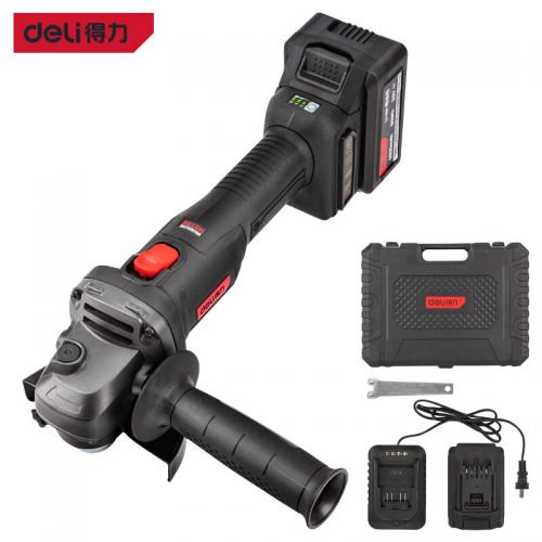 得力（deli）鋰電角磨機(jī)充電式電動(dòng)角磨機(jī)切割機(jī)打磨機(jī)磨光機(jī)拋光機(jī)無(wú)線手磨機(jī)12V角磨機(jī)大功率 20V鋰電無(wú)刷角磨機(jī)【雙電池】